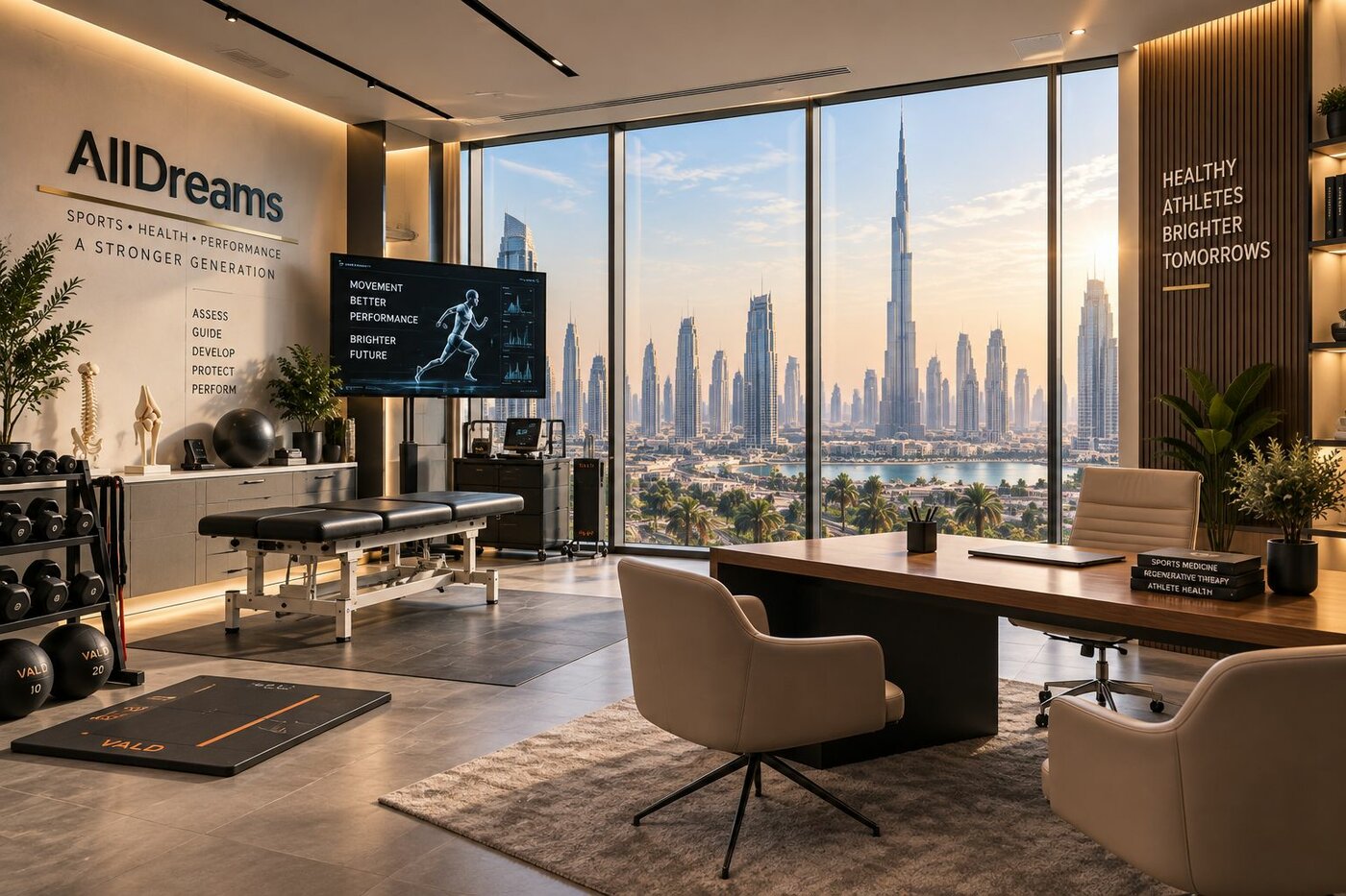 Dubai Marina skyline in daylight